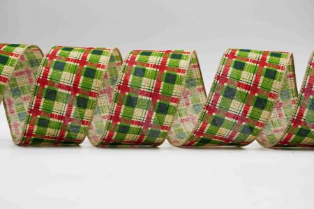 Festival Plaid Wired Ribbon_KF7124GC-14-183_natural